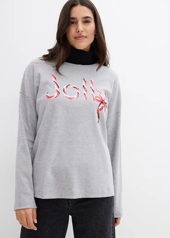 Triko s dlouhým rukávem, z čisté organické bavlny, bonprix