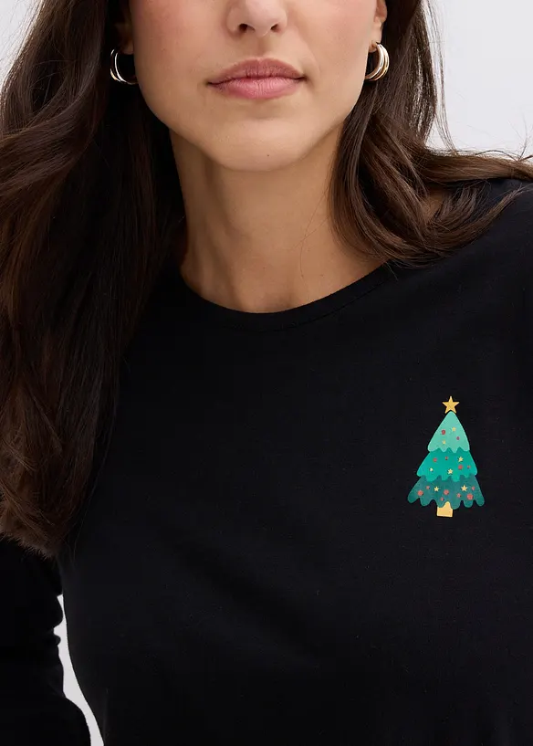 Tričko s dlouhým rukávem, z čisté organické bavlny, bonprix