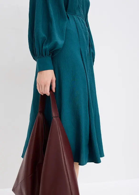 Midi šaty s aplikací z perliček, bonprix