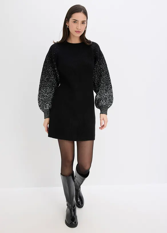 Pletené šaty se třpytivým efektem, bonprix