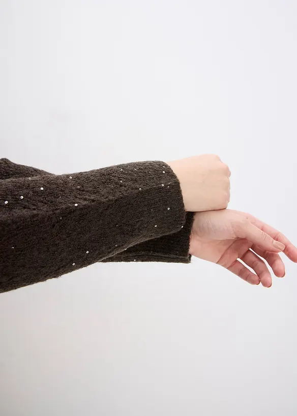 Ažurový pletený kabátek, bonprix