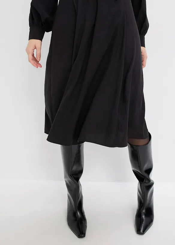 Midi šaty s aplikací z perliček, bonprix