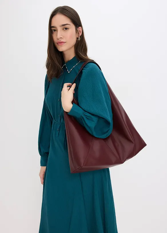 Midi šaty s aplikací z perliček, bonprix