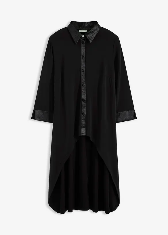 Žerzejová halenka se saténovými aplikacemi, bonprix