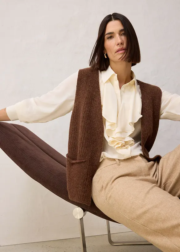 Vesta ze silnější pleteniny s vlnou alpaka, bonprix