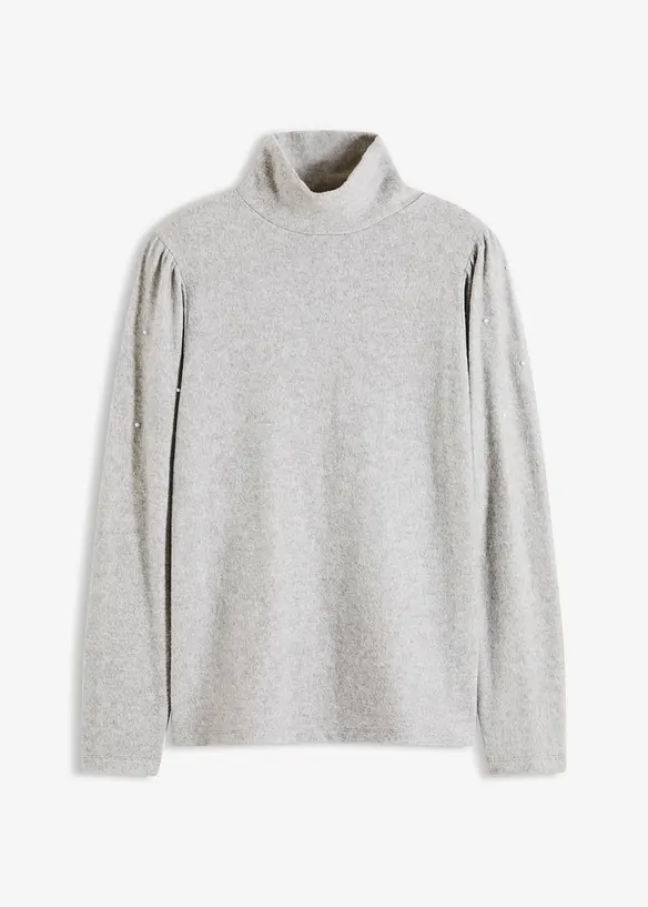 Fl&iacute;sov&eacute; triko ze spl&yacute;vav&eacute; visk&oacute;zov&eacute; směsi, bonprix