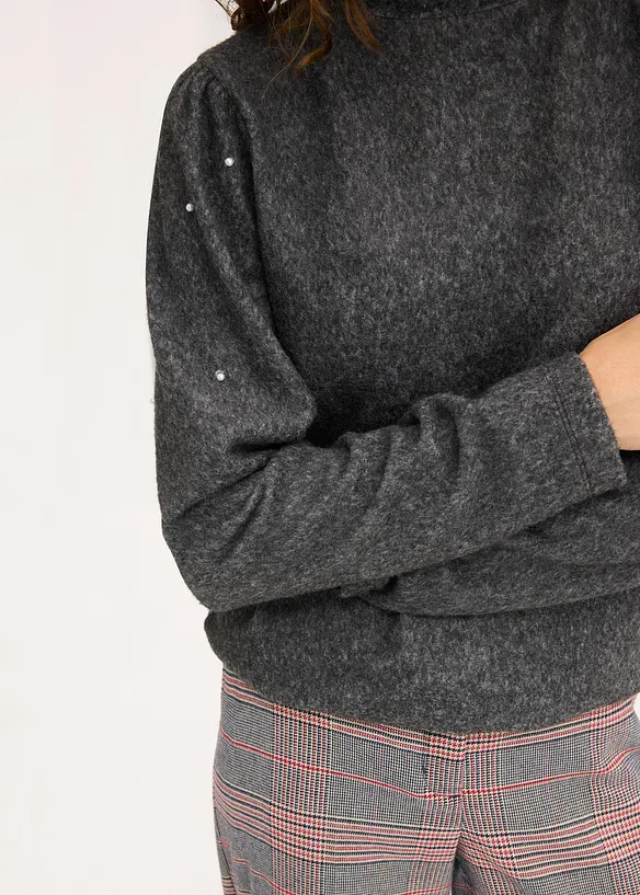 Flísové triko ze splývavé viskózové směsi, bonprix