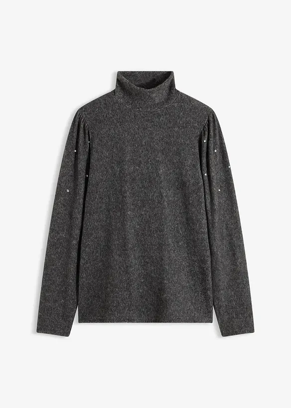 Flísové triko ze splývavé viskózové směsi, bonprix