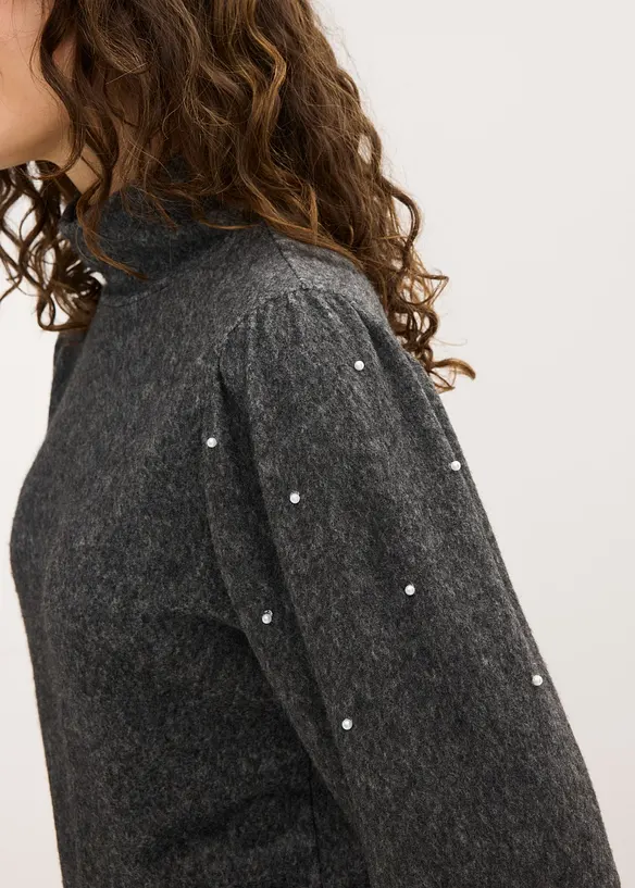 Flísové triko ze splývavé viskózové směsi, bonprix