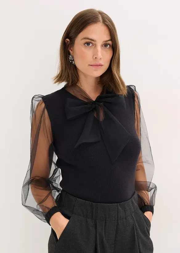 Svetr ze splývavé viskózové směsi, bonprix