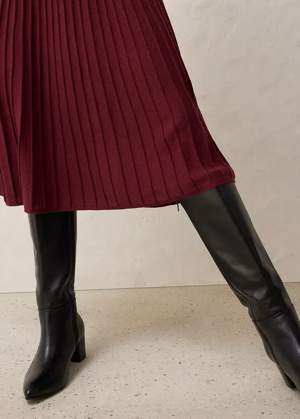 Pletená sukně s vlnou merino, bonprix