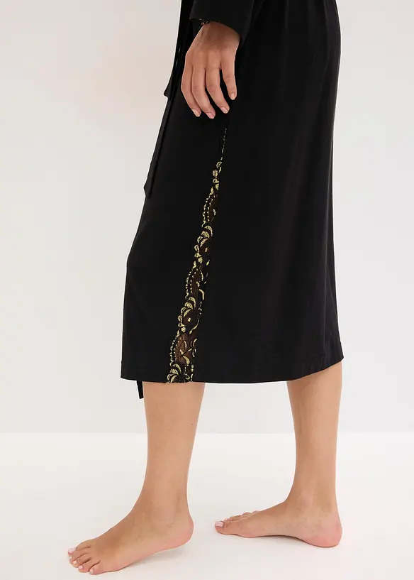 Kimonový župan s jemnou třpytivou krajkou, bonprix