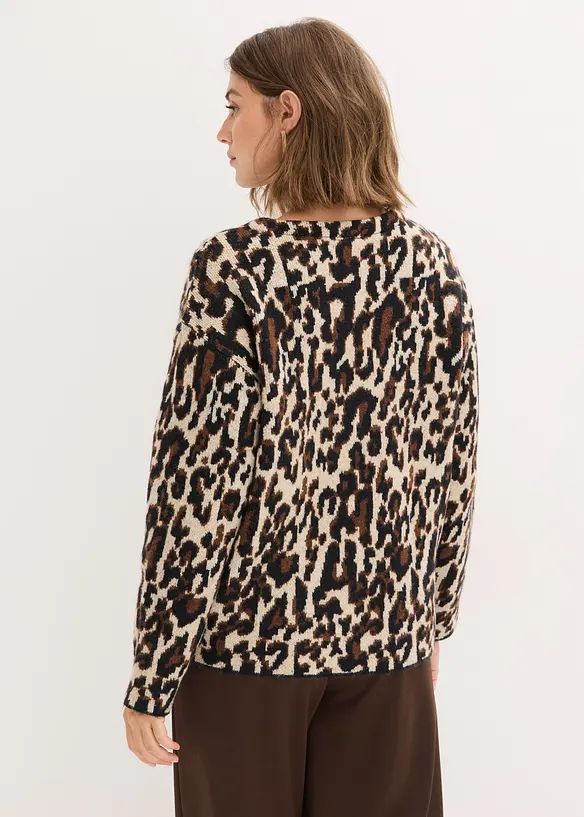 Pletený žakárový kabátek, bonprix