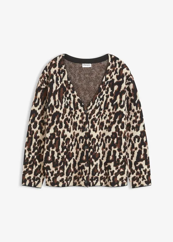 Pletený žakárový kabátek, bonprix