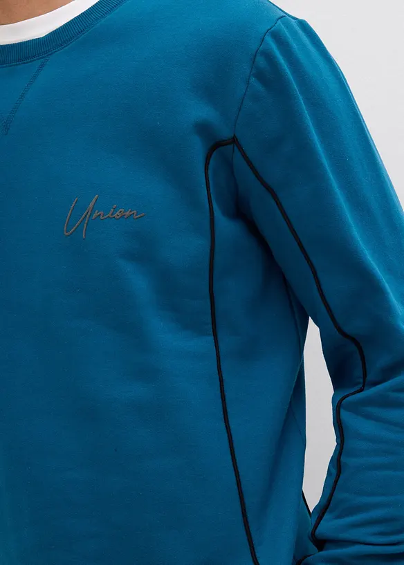 Mikina s kontrastními detaily, z čisté bavlny, bonprix