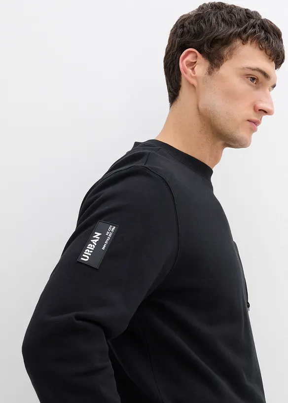 Mikina s náprsní kapsou, z organické bavlny, bonprix