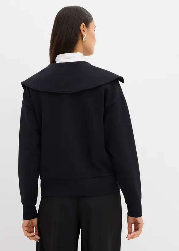 Mikina se širokým límcem, z viskózové směsi, bonprix