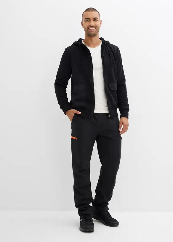 Mikina na zapínání s kapucí a plyšovou podšívkou, bonprix