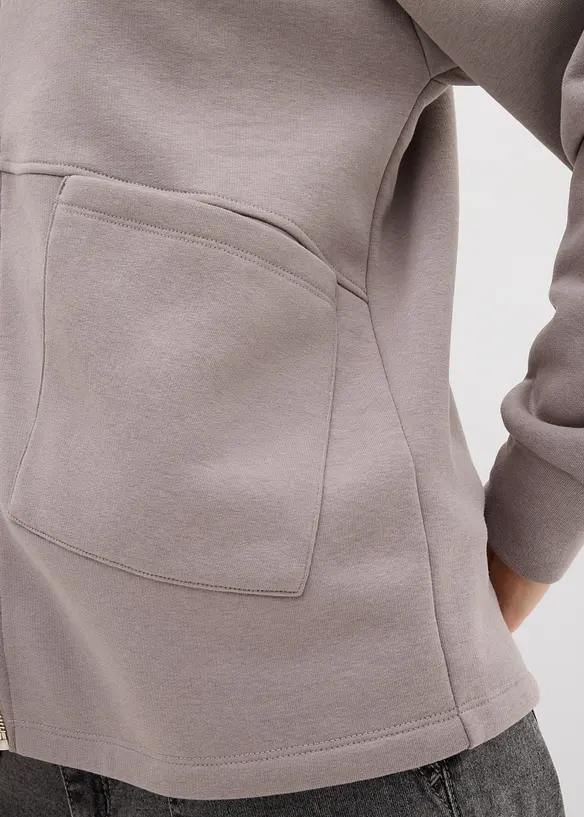 Oversize mikina na zapínání, bonprix