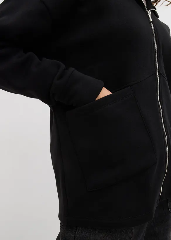 Oversize mikina na zapínání, bonprix