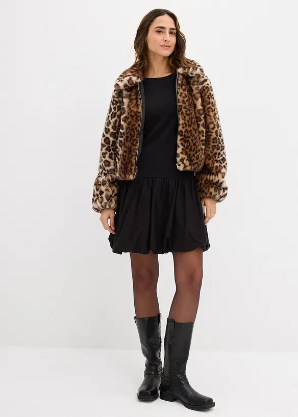 Úpletové šaty s balónovou sukní, bonprix