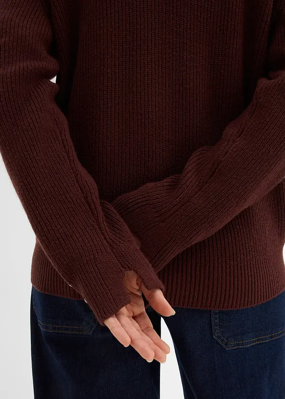 Kabátek z jemné pleteniny, s kulatým výstřihem, bonprix