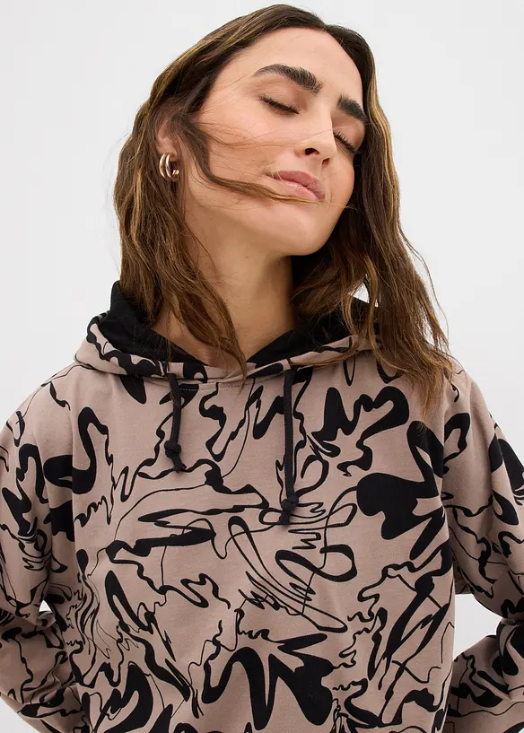 Mikina s kapucí, z čisté bavlny, bonprix