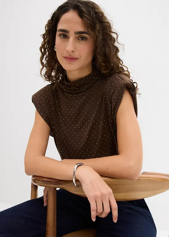 Top se třpytivými kamínky, bonprix