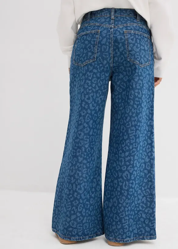 Džíny Wide Leg, Mid Waist, bonprix