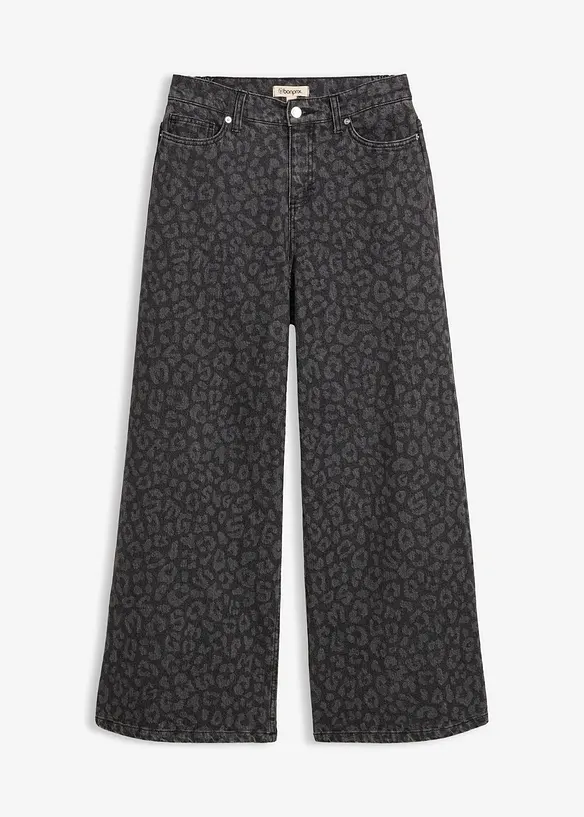 Džíny Wide Leg, Mid Waist, bonprix