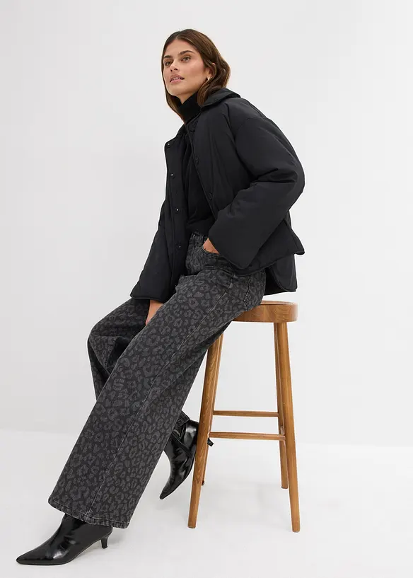 Džíny Wide Leg, Mid Waist, bonprix