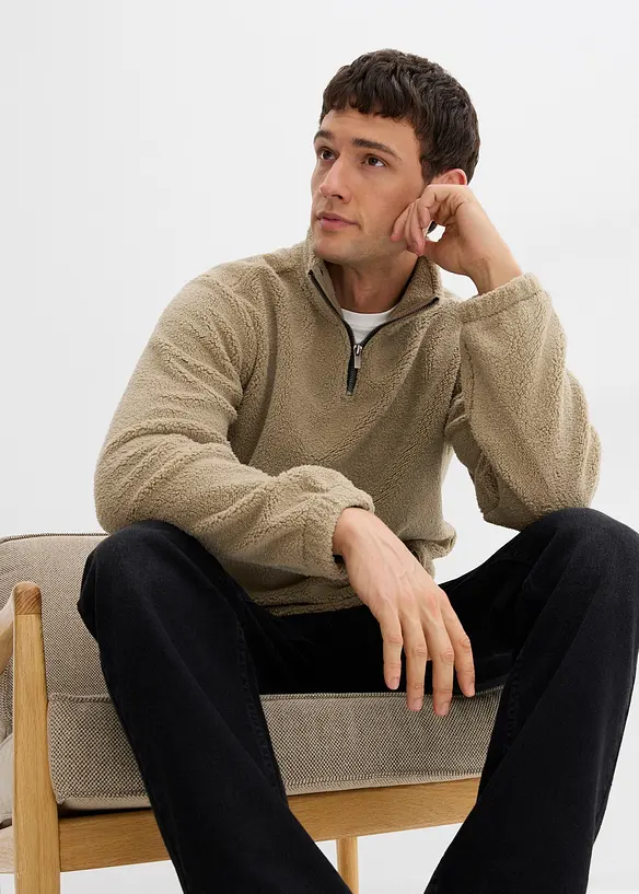 Mikina z medvídkového flísu, bonprix