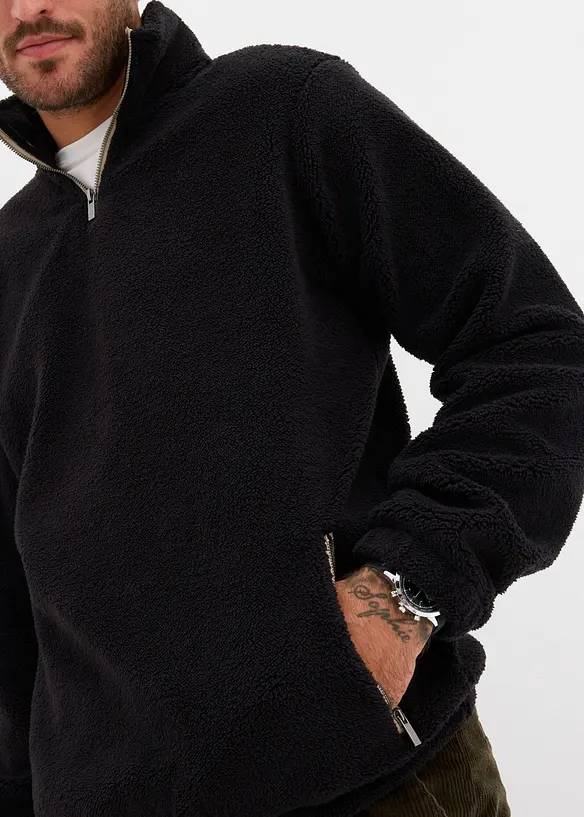 Mikina z medvídkového flísu, bonprix