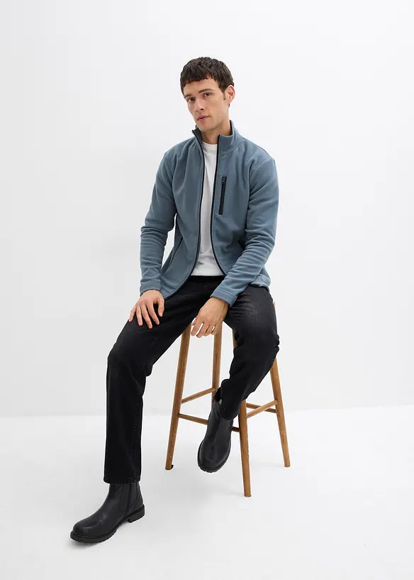 Měkká flísová bunda s praktickými kapsami na zip, bonprix