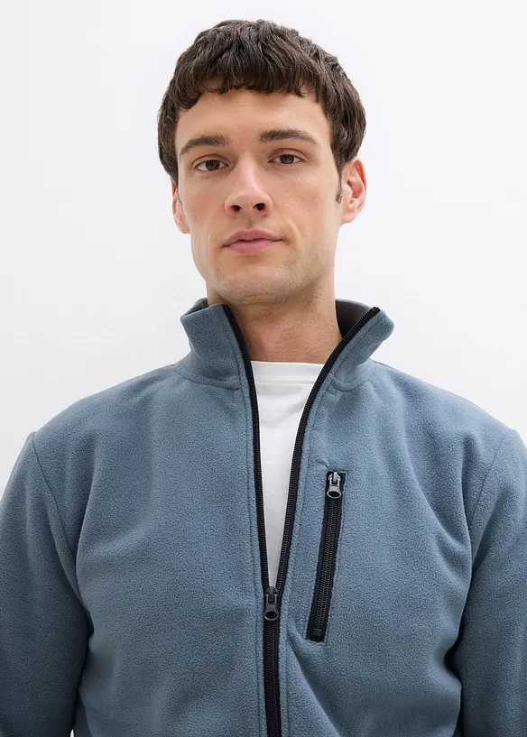 Měkká flísová bunda s praktickými kapsami na zip, bonprix