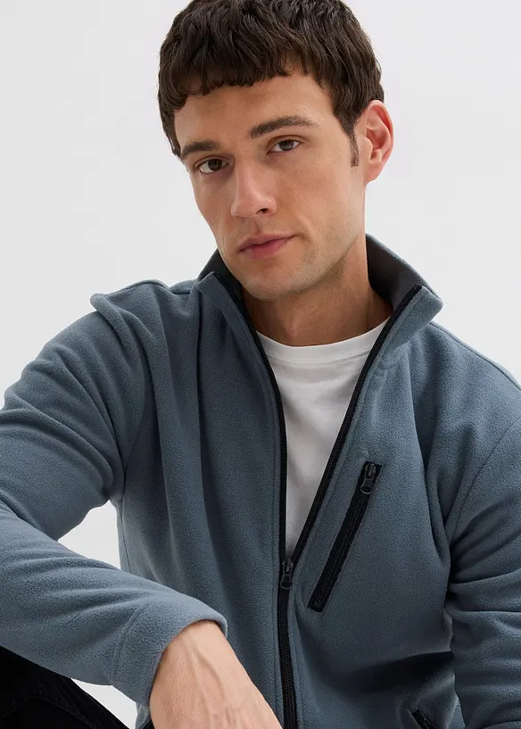 Měkká flísová bunda s praktickými kapsami na zip, bonprix