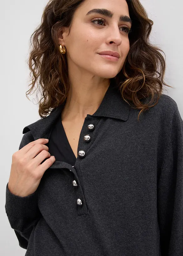 Těhotenské a kojicí šaty z jemně pletené organické bavlny, bonprix