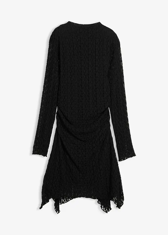 Krajkové šaty s asymetrickým spodním okrajem, bonprix