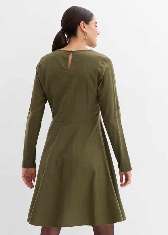 Flanelové šaty z čisté bavlny, bonprix