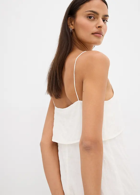 Minišaty s krásnou pajetkovou výšivkou, bonprix