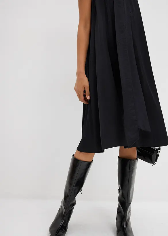 Saténové midi šaty z viskózové směsi, bonprix