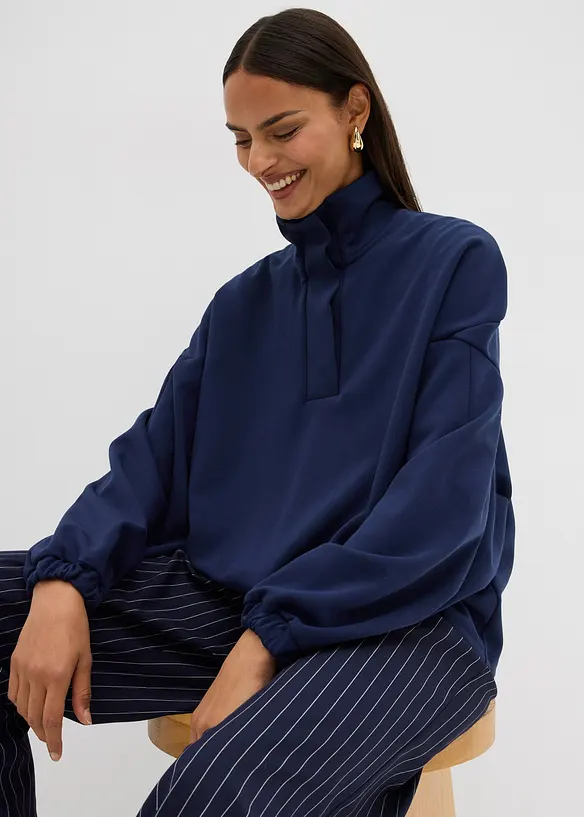 Oversize mikina z materi&aacute;lu scuba, bonprix