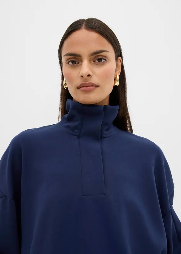 Oversize mikina z materi&aacute;lu scuba, bonprix