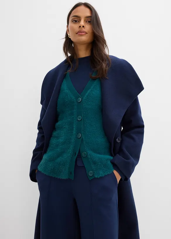 Pletený kabátek z viskózové směsi, bonprix