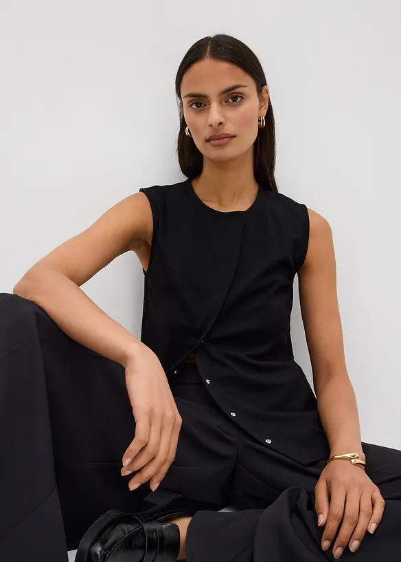 Asymetrický vestový top z Punto di Roma, bonprix