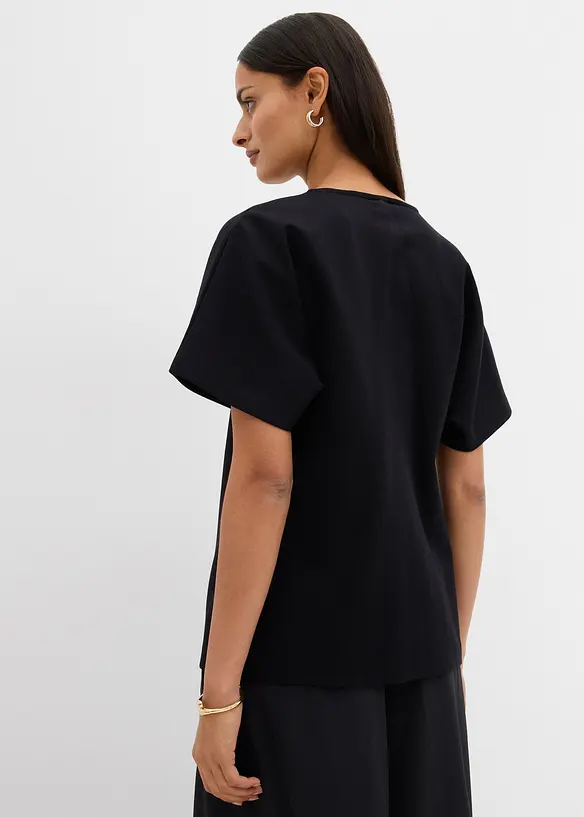 Pohodlná vesta z materiálu Punto di Roma, s ozdobným knoflíkem, bonprix