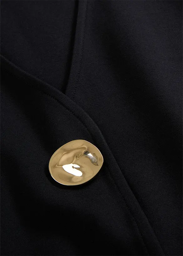 Pohodlná vesta z materiálu Punto di Roma, s ozdobným knoflíkem, bonprix