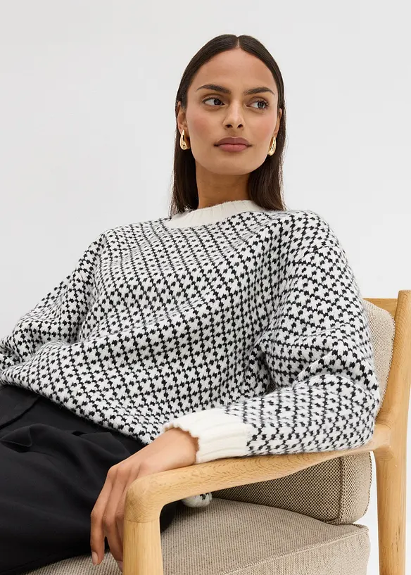 Svetr ze silnější pleteniny s podílem vlny, bonprix