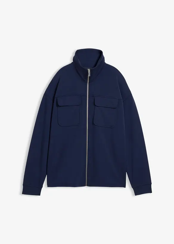 Mikina na zapínání, z lehce lesklé viskózové směsi, bonprix