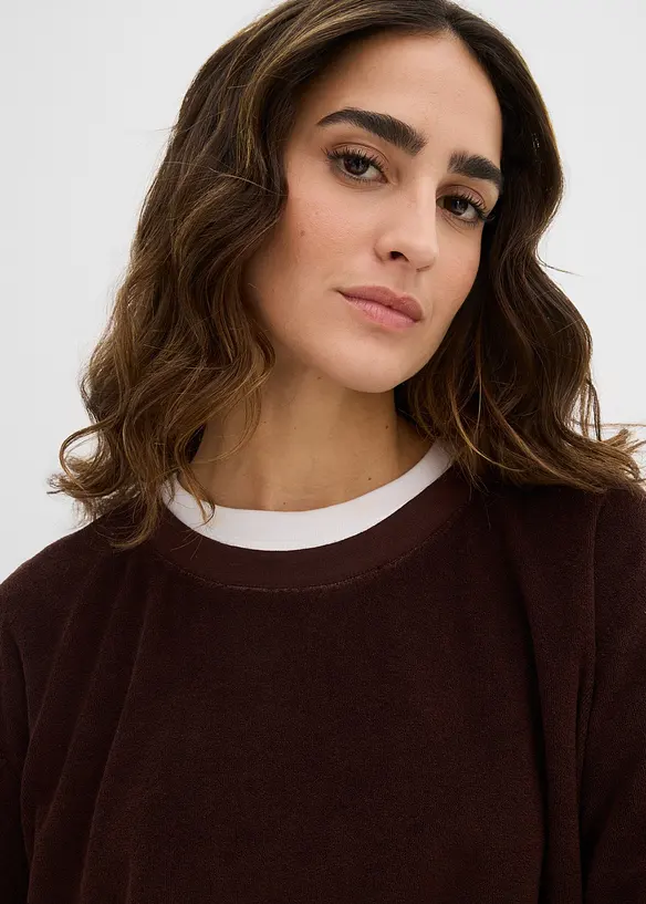 Mikina z měkk&eacute;ho frot&eacute;, bonprix